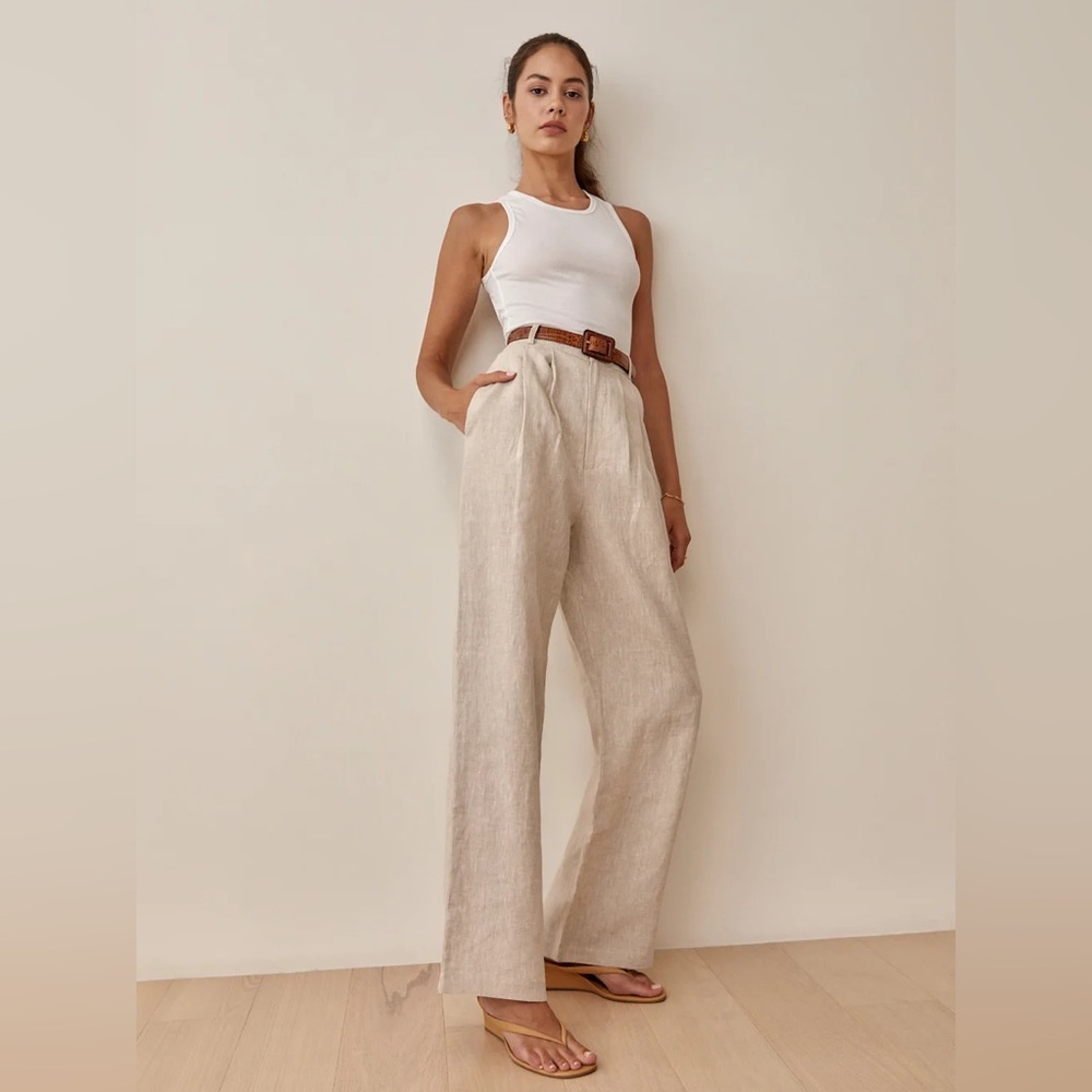 Reformation Petites Vesta Pant in Oatmeal size 12P